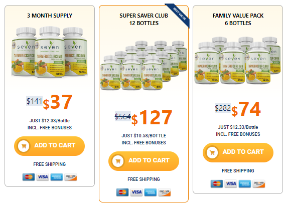 SEVEN TURMERICCURCUMIN PRICE