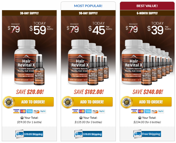 Hair ReVital X Price