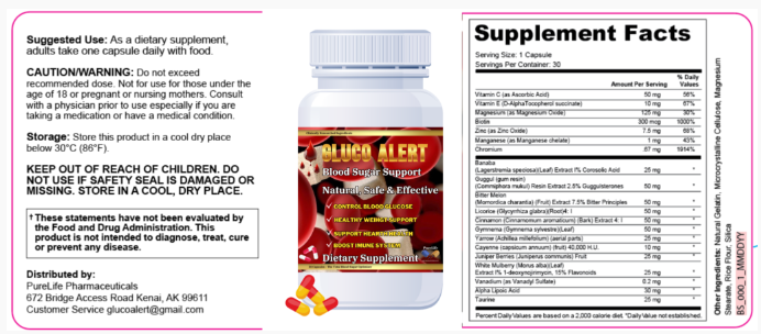 Gluco Alert Supplement facts