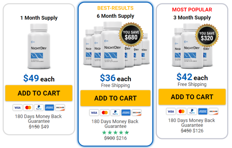 Night Dry Pricing