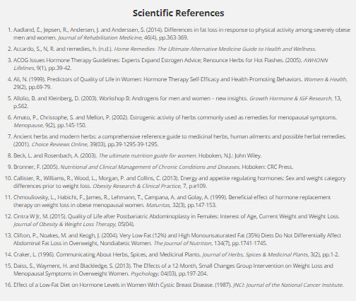 Over 30 Hormone Solution Scientific Reference