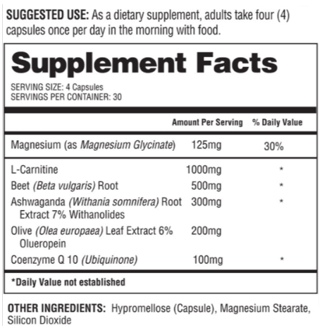 HealthyHeart Support+ Supplement Facts