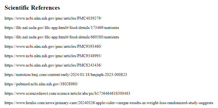 ACV Slim Gummies Scientific References