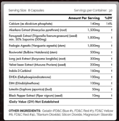 Black Ox Supplement Facts