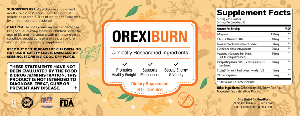 OrexiBurn Supplements Facts-min