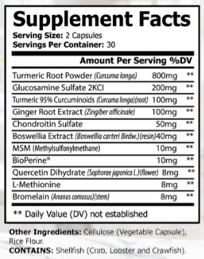 Joint Care 11 Supplement Facts