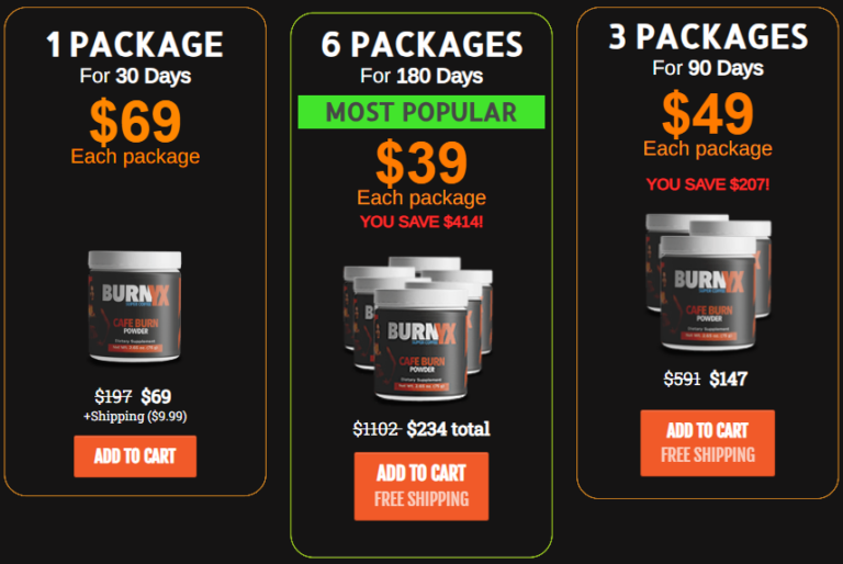 BurnYX Price