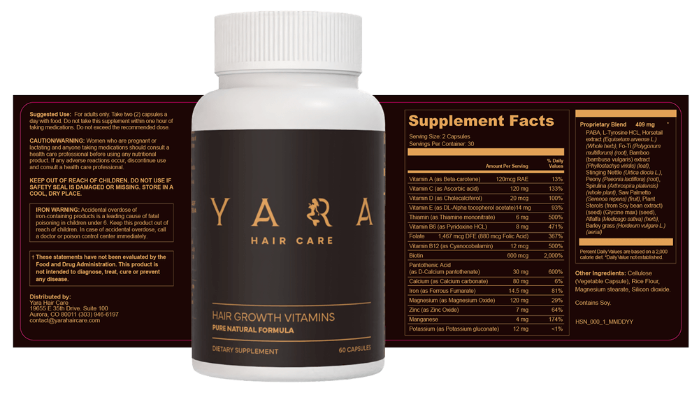 Yara Hair Care Supplement Facts