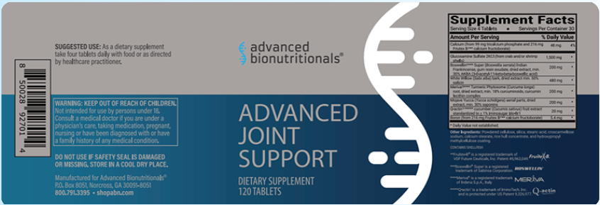 Advanced Joint Support Supplement Facts
