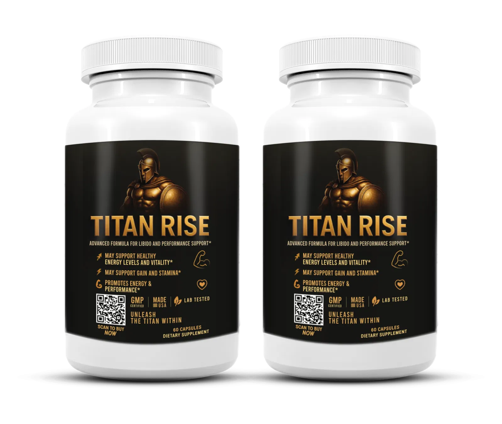 Titan Rise Supplement Bottle - Official Product Image
